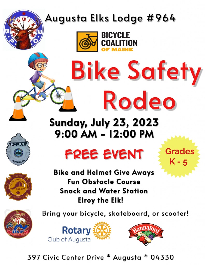 Bike Safety Rodeo - Augusta Elks Lodge | Bicycle Coalition of Maine